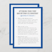 MITZVAH service info questions advice blue gray Kaart (Voorkant / Achterkant)