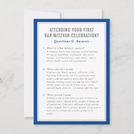 MITZVAH service info questions advice blue gray Kaart