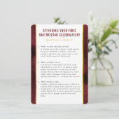 MITZVAH service info vragen advies maroon Kaart (Staand voorkant)