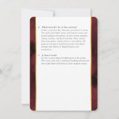 MITZVAH service info vragen advies maroon Kaart (Achterkant)