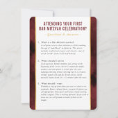 MITZVAH service info vragen advies maroon Kaart (Voorkant)