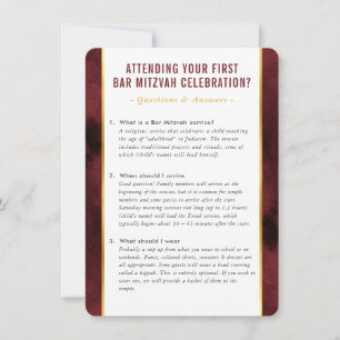 MITZVAH service info vragen advies maroon Kaart