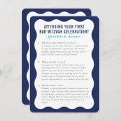 MITZVAH service informatie vragen advies blauw  Kaart (Voorkant / Achterkant)