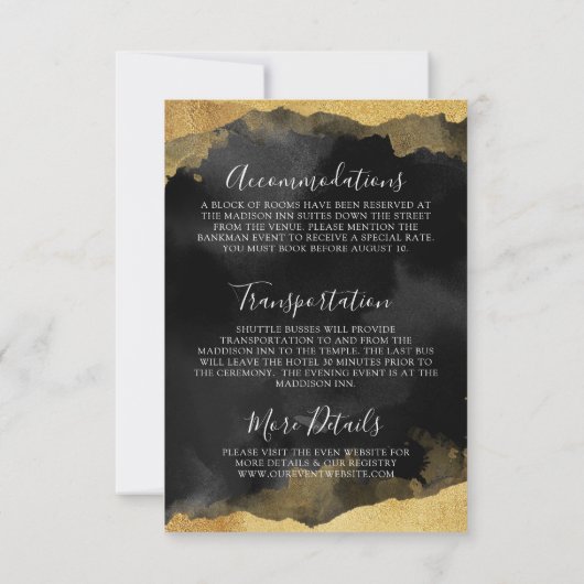 Mitzvah Weekend Event Details Kaart (Achterkant)