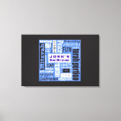 MITZVAH WORDS Bar Bat Mitzvah Inloggen Board Canvas Afdruk (Voorkant)