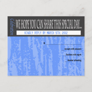 MITZVAH WORDS GEZEGDEN Bar Bat Reply Card RSVP Kaartje