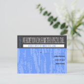 MITZVAH WORDS GEZEGDEN Bar Bat Reply Card RSVP Kaartje (Staand voorkant)