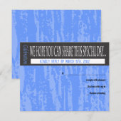 MITZVAH WORDS GEZEGDEN Bar Bat Reply Card RSVP Kaartje (Voorkant / Achterkant)