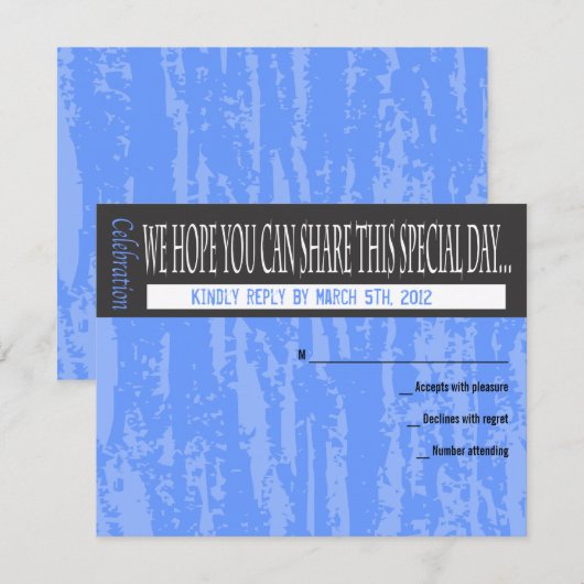 MITZVAH WORDS GEZEGDEN Bar Bat Reply Card RSVP Kaartje (Voorkant / Achterkant)