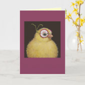 Mitzy de gemaskeerde peepkaart kaart (Gele Bloem)