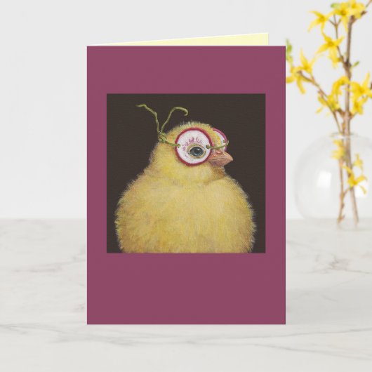 Mitzy de gemaskeerde peepkaart kaart (Gele Bloem)