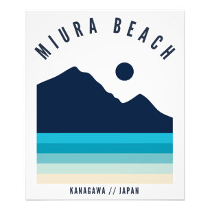 Miura Strand Kanagawa Japan Retro Vintage Foto Afdruk