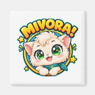 Mivora Schattige Animekat met Fonkelende Sterren Magneet