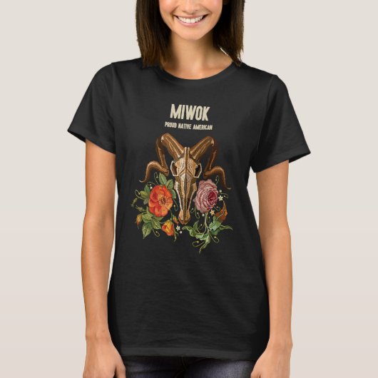 Miwok Amerikaanse indiaanse stam inheemse BOHO Ram T-shirt (Voorkant)