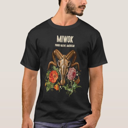 Miwok Amerikaanse indiaanse stam inheemse BOHO Ram T-shirt (Voorkant)