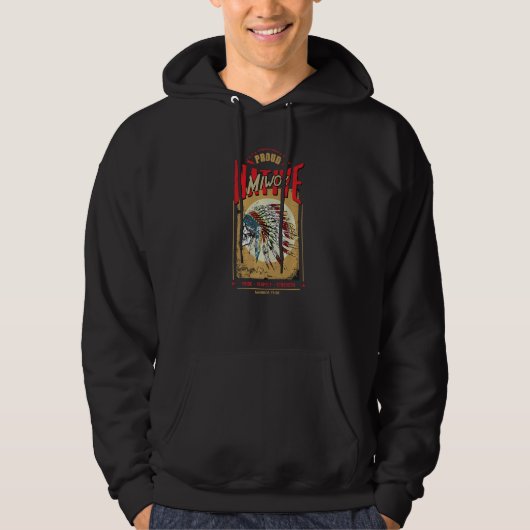 Miwok Native American Indian Warrior Tribe Proud   Hoodie (Voorkant)