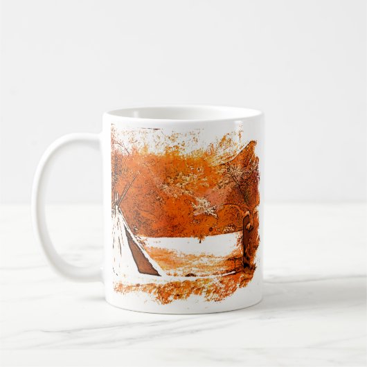 miwok winter tee pee mug koffiemok (Links)