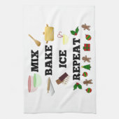 Mix Bakken Ijs Herhaal! met Kerstmis Theedoek (Verticaal)