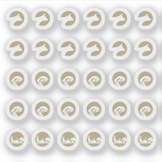 Mix Beef Fish Vegetarian Meal Choice Wedding Sticker (Voorkant)