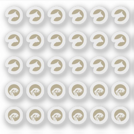 Mix Beef Fish Wedding Place Meal Choice Sticker (Voorkant)