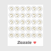 Mix Beef Fish Wedding Place Meal Choice Sticker (Vel)