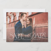 Mix belettering Moderne foto Opslaan van de datum Save The Date (Voorkant)