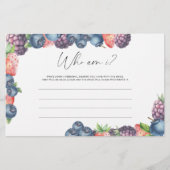 Mix berries - Wie ben ik vrijgezellenfeest spel Briefpapier (Voorkant)