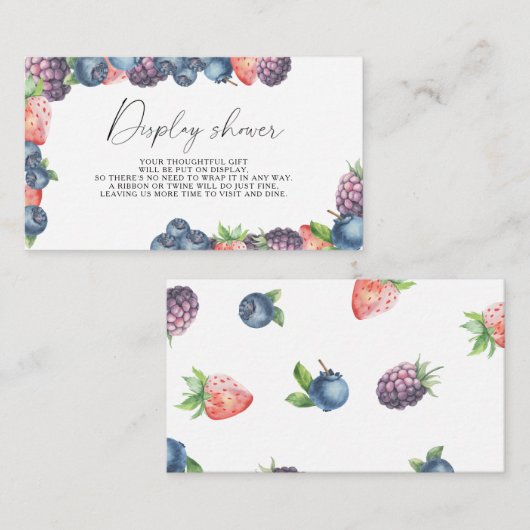 Mix bes - Display douche Informatiekaartje (Voorkant / Achterkant)