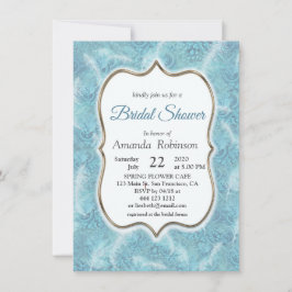 Mix Blue Pattern, Feathers & Gold lijst Kaart