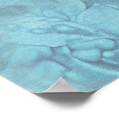 Mix Blue Pattern, Feathers & Gold lijst Poster (Hoek)