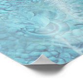 Mix Blue Pattern, Feathers & White Lace Poster (Hoek)