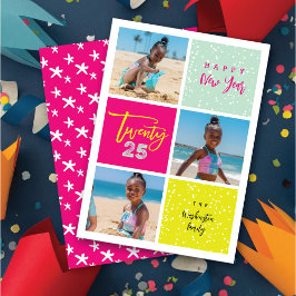 Mix Borstel Schrift 2025 Typografie Nieuw Jaar 3 F Feestdagenkaart