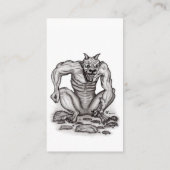 Mix-creature - Troll Devil en Golem - Gargoyle Bu Visitekaartje (Achterkant)