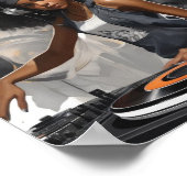 Mix dj girl poster (Hoek)