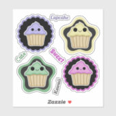 Mix en Match Kawaii Cupcakes Sticker (Vel)