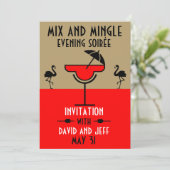 Mix en meng een cocktailparty kaart (Staand voorkant)