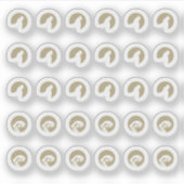 Mix Fish Chicken Wedding Place Cards Meal Choice Sticker (Voorkant)