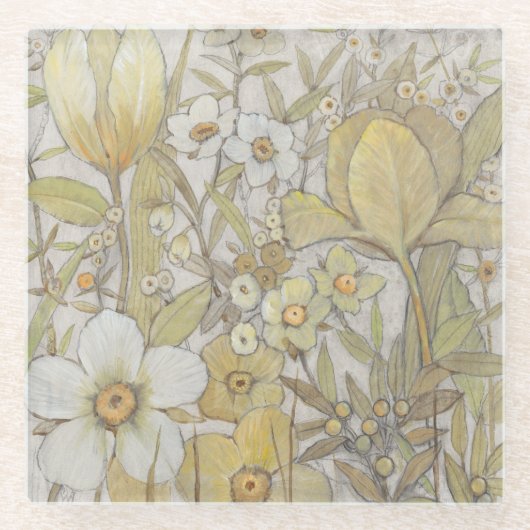 Mix Floral Glazen Onderzetter (Voorkant)