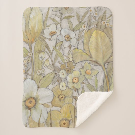 Mix Floral Sherpa Deken (Voorkant)