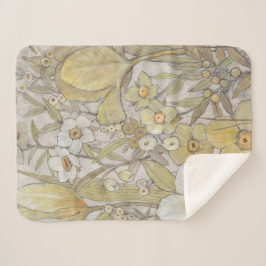 Mix Floral Sherpa Deken (Voorkant (horizontaal))