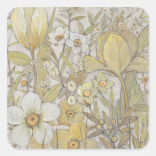 Mix Floral Vierkante Sticker