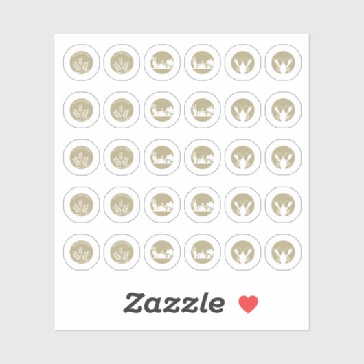 Mix Gluten Free Vegetarian Seafood Meal Choice Sticker (Vel)