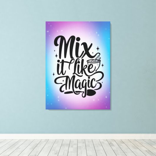 Mix het als magie optie 2 canvas afdruk (Insitu (Houten vloer))