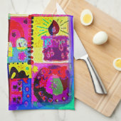 Mix kerstdecoratie theedoek (Quarter Fold)