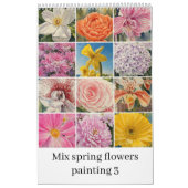 Mix lentebloemen waterverf schilderij 3 kalender (Hoes)