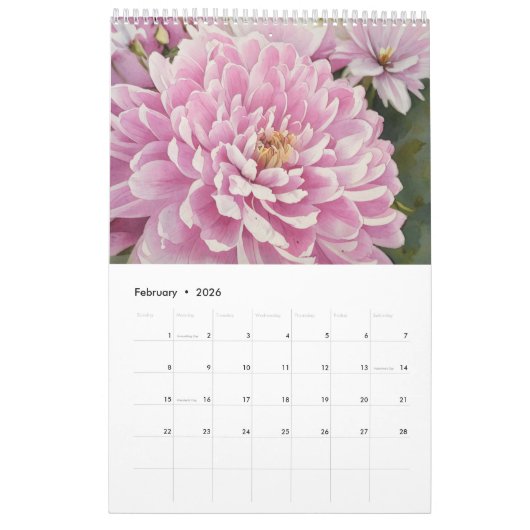 Mix lentebloemen waterverf schilderij 3 kalender (Feb 2026)