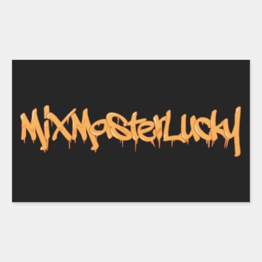 Mix Master Lucky Lettering Logo Sticker (Voorkant)