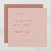 Mix & match elegante minimalistische moderne bruil save the date (Voorkant / Achterkant)