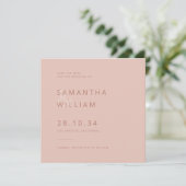 Mix & match elegante minimalistische moderne bruil save the date (Staand voorkant)