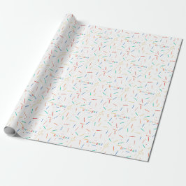 Mix + Match kaarsen & wedstrijden verjaardag Cadeaupapier